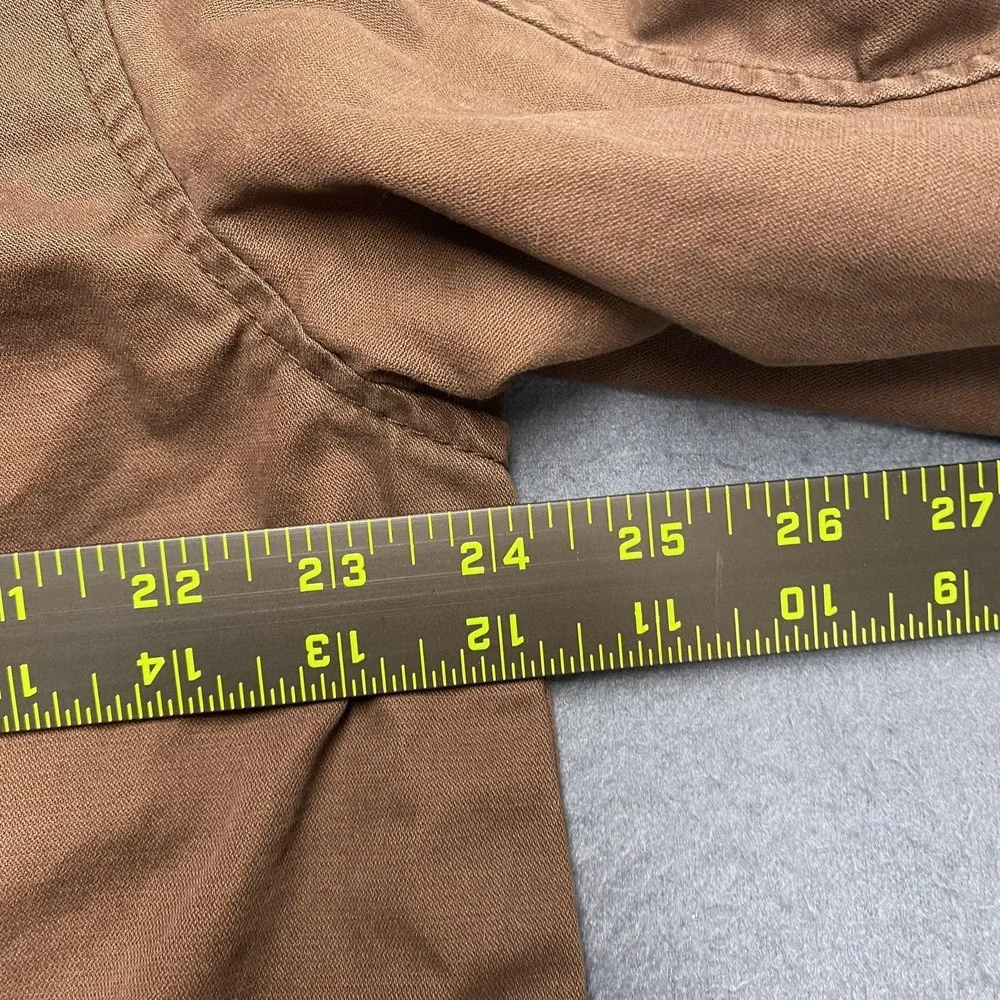 Old Navy Jacket Mens Large Brown‎ Canvas Military Full Zip Pockets Workwear - Picture 7 of 9